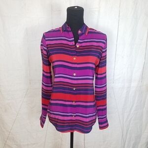 C. Wonder Purple and Red Striped Button Down Shirt